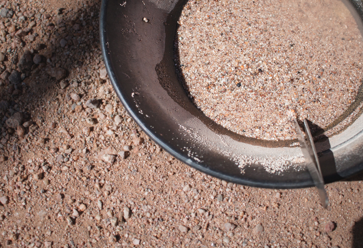 panning for gold